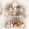 Corner Bathroom Counter Organizer 3-Tier Bathroom Organizer Countertop with Hooks Perfume Organizers