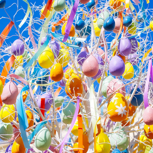 50 Max Fun Pcs White Blank Easter Eggs Ornaments Bulk Decoration for Craft Hanging Plastic Artificial Eggs with Rope
