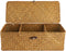Hipiwe Seagrass Storage Basket Bin with Lid, Rectangular Woven Shelf Baskets with 3-Section Toilet Paper Holder for