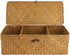 Hipiwe Seagrass Storage Basket Bin with Lid, Rectangular Woven Shelf Baskets with 3-Section Toilet Paper Holder for