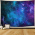 Lahasbja Galaxy Tapestry, Blue Starry Sky Universe Space Wall Hanging, Mysterious Nebula Stars Backdrop
