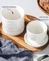 250g 5.12" Countertop, Besmeety Butter Crock, Large Butter Dish with Lid for Suit For Housewarming (White, Extra Large)