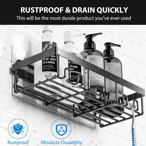 Moforoco Adhesive Shower Caddy Organizer Shelves Rack - 5 Pack Corner Bathroom Storage, Home & Kitchen Decor for RV