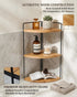 SwartLife Countertop 3-Tier Counter, Corner Bathroom Organizer, Corner Shelf for Vanity & Bathroom Rustic Wood Standing