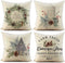 Christmas Pillow Covers 20x20 inch Set of 4, Farmhouse Decorative Throw Pillow Cover for Winter Holiday Décor