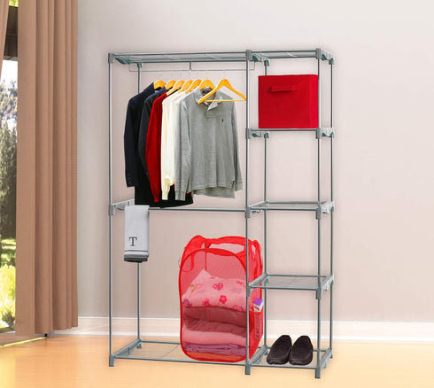 Simple Houseware Mesh Pop-Up Laundry Hamper Basket, Red - 2 Pack with Side Pocket