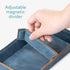 Set 2 Navaris Faux Leather Tray - Valet Organizer Trays for Bedside Table Desk with Dividers- Store Keys, Change