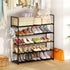 Organizer,5 20-25 Metal Shoe Tiers Shoe Storage Shoe Rack with Hooks,Fit Pairs,Adjustable Shoe Shelf
