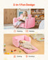 2-in-1 28D VEVOR Kids Sofa, Foldable Toddler Soft Couch with Armrests, Made of Sponge & Short Pile, Convertible Toddler