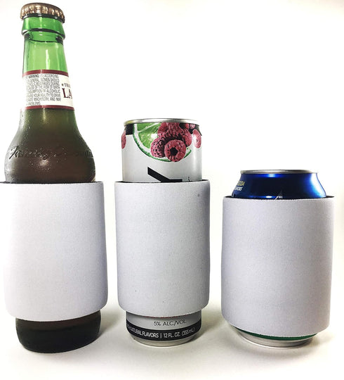 White Slap Can Cooler Blanks - Neoprene Bulk Party Favors for Sublimation or Vinyl (5)