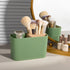 Countertop 4 Toothbrush Holders for Bathrooms, Electric Tooth Brush Holder with Bamboo Dividers Kids Toothbrush