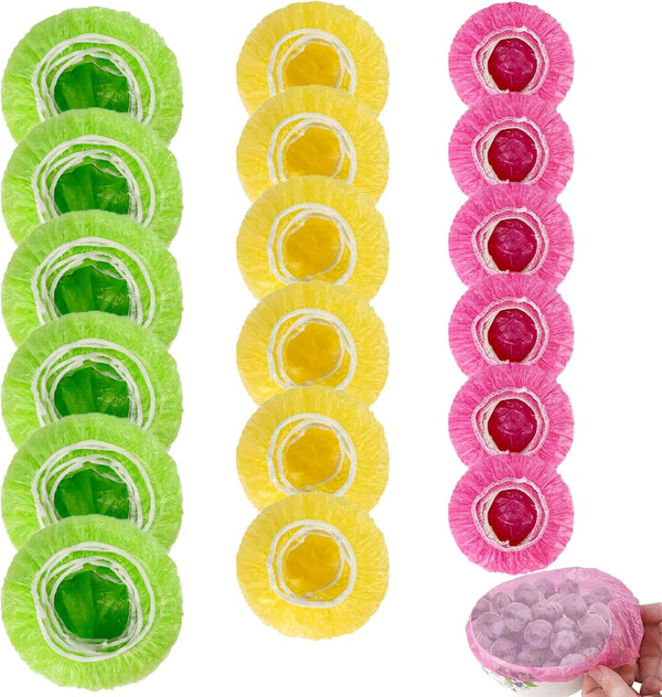 HANSGO 120PCS Reusable Bowl Covers, Elastic Food Storage Covers for Sourdough Bread, 3 Sizes