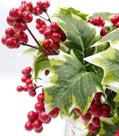 M2cbridge Pack of 6 Christmas Red Berries Artificial Holiday Floral Picks Ornaments
