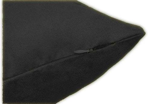 20 54 Inch MoonRest Classic Microsuede Body Pillow Pillowcase - Ultra-Soft Plush - Hidden Zipper X - Cool Black