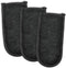 DII Basic Terry Collection Quilted 100% Cotton, Black, Pan Handle, 3 Piece