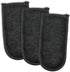 DII Basic Terry Collection Quilted 100% Cotton, Black, Pan Handle, 3 Piece