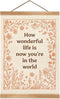 ZTGDA How Wonderful Life is Now Wall Art Decor, Boho Floral Wall Art