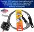 3 inch 10 B67C Pellet Stove & Dryer Vent Cleaner Kit Head and ft Long Steel Flexible Brush for Fireplace Chimney, Ash