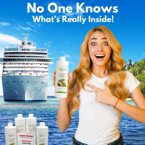 66oz Alcohol Smuggling Kit | Liquor Pouches | Plastic Flask | Empty Shampoo Bottles | Rum Runners for Cruise | Smuggle