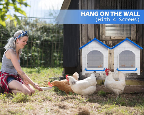 CSQOO Chicken Nesting Box, Waterproof Hens Nesting Boxes with Chicken Nesting Pads for Laying Eggs, Wall Mount Nesting