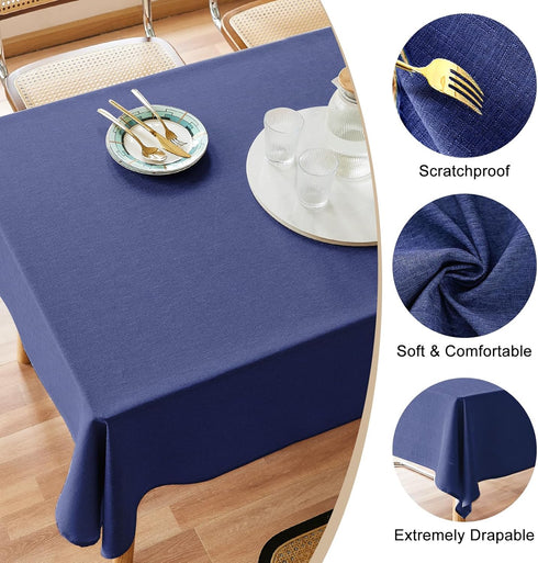 Textured Tablecloth Rectangle 52x70 Water Resistant Spill-Proof Wipeable Table Cloth Wrinkle Free Fabric Dining Table Cover for Birthday Party Farmhouse Outdoor Kitchen Tabletop Cover by AUSSPVOCT