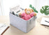 Collapsible Storage Basket with Carry Handles Felt Fabric Storage Bin Durable Organizer for Gift Toys Shoes Clothes Towels Nursery Home Laundry Office Decorative Organizing Box(Light Grey)