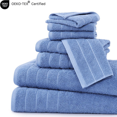 8 Set 2 4 2 3 Casa Platino Cotton Bath Towel Piece - Super Soft, Quick Dry & Absorbent - Bath, Washcloths, Hand Towels