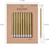 PHD CAKE Gold Long Thin Metallic Birthday Candles - Cake Decorations for Birthday Parties and Weddings
