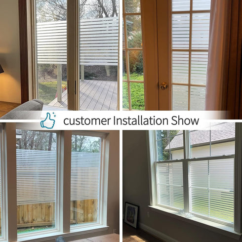 Niviy 23.6 x 78.7 Inches Frosted Window Film, Non-Adhesive Static Cling with UV Protection for Home Office