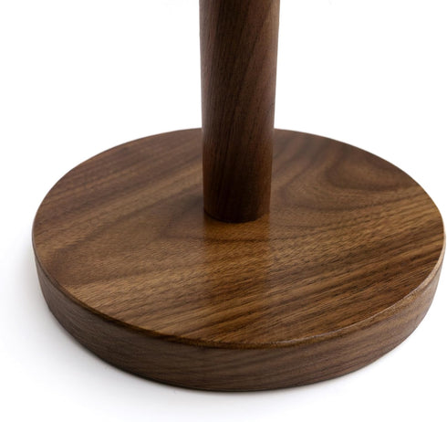 Countertop, Wooden Paper Towel Holder - Walnut Suction Cup Paper Roll Dispenser for Kitchen, Bathroom Laundry Simple