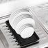 Simple Houseware Black Plate Drying Rack with Drainboard