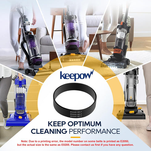 KEEPOW E0205 Vacuum Belts Replacement for Eureka PowerSpeed Bagless Upright Cleaner, 2 Pack