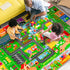 DINSUMRUG 59"39.4" Tummy Kids Rugs for Toy Cars Playroom ABC Farm Life Road Traffic Kids Car Road Rugs Village Map Play