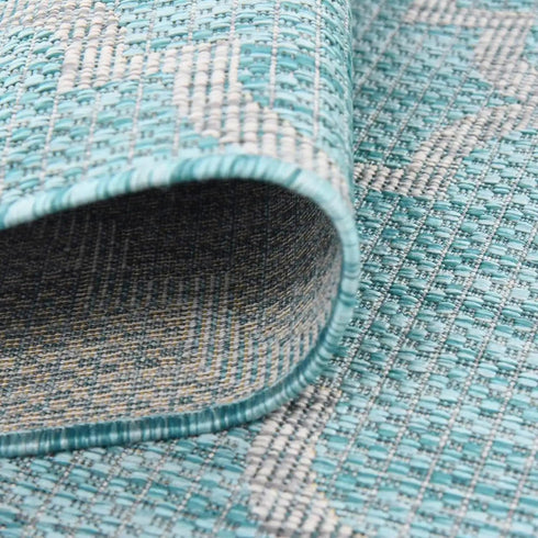 Unique Loom Trellis Collection Area Rug, Moroccan Inspired Lattice Design for Indoor/Outdoor Décor, 3 ft 3 in Round,
