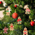 12pcs Gingerbread Man Ornaments for Christmas Tree - Assorted Hanging Decorations, 3 Inch Tall