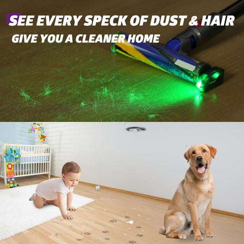 Vacuum Cleaner Dust Display LED, Compatible with Dyson & All Vacuum Cleaners,Reveal Microscopic Dust & Illuminate