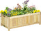 Outsunny Foldable Raised Garden Bed, Wooden Planter Box, Herb Garden Planter with