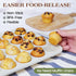 Silicone Muffin Pans For Baking Mini Nonstick Cupcake Pan 24 Cups Silicone Cupcake Molds With Metal Reinforced Frame Bpa Free (2 Pcs, Cream)