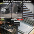 Grill Brush for Outdoor BBQ - Replaceable Bristle Free Heading and Reinforced Scraper - Safe BBQ Brushes
