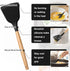 E-far Silicone Cooking Utensils Set, 10-Piece Black Kitchen Tools with Wooden Handle