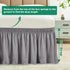 Biscaynebay Wrap Around Bed Skirts for Full & Full XL Beds, 15" Drop, Silver Grey Adjustable Elastic Dust Ruffles
