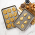 Goodful Nonstick Cookie Baking Sheet Set, Heavy Duty Carbon Steel, 2-Pack Bakeware Set, Dishwasher Safe, Gray