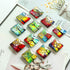 12Pcs Strong Magnetic Refrigerator Magnets, Square Glass Fridge Decoration for Office Whiteboard and Cabinet