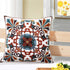 Decorative Couch Pillow Covers Set of 2, 18x18 inches, Embroidered Pattern Square Throw Pillows for Sofa Bed Chair