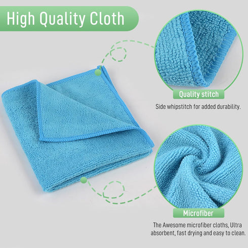 5 12Inchx12Inch 10 Pack SINLAND Microfiber Dish Cloth for Washing Dishes Rags Best Kitchen Washcloth Cleaning Cloths