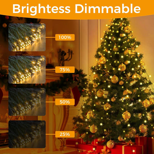 480LED 9.8FT 16 8 Dimmable litogo Christmas Tree Lights, x Lines Fairy Xmas Lights with Remote Modes, Timer Waterproof