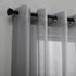 No. 918 Emily Sheer Voile Grommet Curtain Panel - 59" x 84", Charcoal Gray