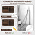 Nekon Mail Holder for Wall - Mail Organizer with Key Hooks, Letter Sorter, Natural Wood, Floating Shelf, Flush Mount