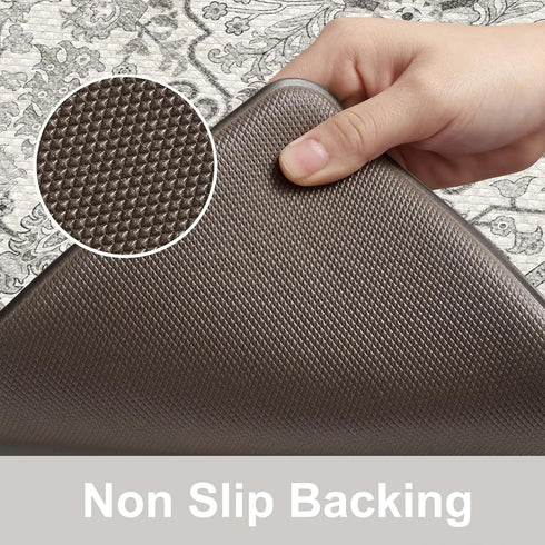 KIMODE Kitchen Mats Set of 2, Cushioned Anti Fatigue Non-Slip Kitchen Rugs, Padded Floor Mat for Sink, Laundry, Office