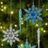 VGOODALL Christmas Snowflake Decorations, 36pcs Clear Acrylic Ornaments Set for Santa Outdoor Party Decoration Craft